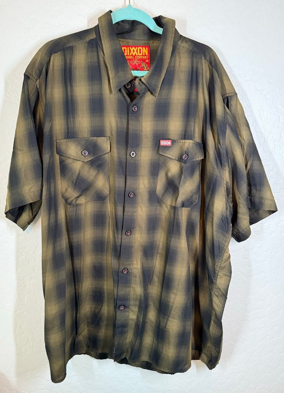 DIXXON Flannel Co The Corps Plaid Short Sleeve Top Size 4XL